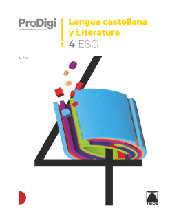 CUADERNO PRODIGI. LENGUA CASTELLANA Y LITERATURA 4 ESO