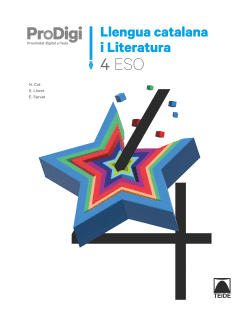 QUADERN PRODIGI. LLENGUA CATALANA I LITERATURA 4 ESO