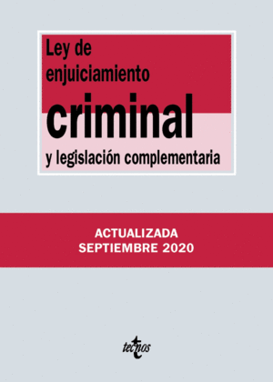LEY DE ENJUICIAMIENTO CRIMINAL Y LEGISLACIÓN COMPLEMENTARIA 2020