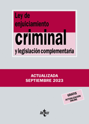 LEY DE ENJUICIAMIENTO CRIMINAL Y LEGISLACIÓN COMPLEMENTARIA 2023