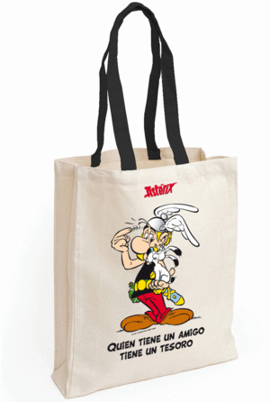 BOLSA ASTERIX QUIEN TIENE UN AMIGO TIENE UN TESORO