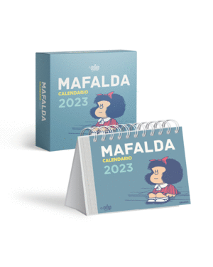 CALENDARIO MAFALDA 2023 CAJA AZUL CLARO